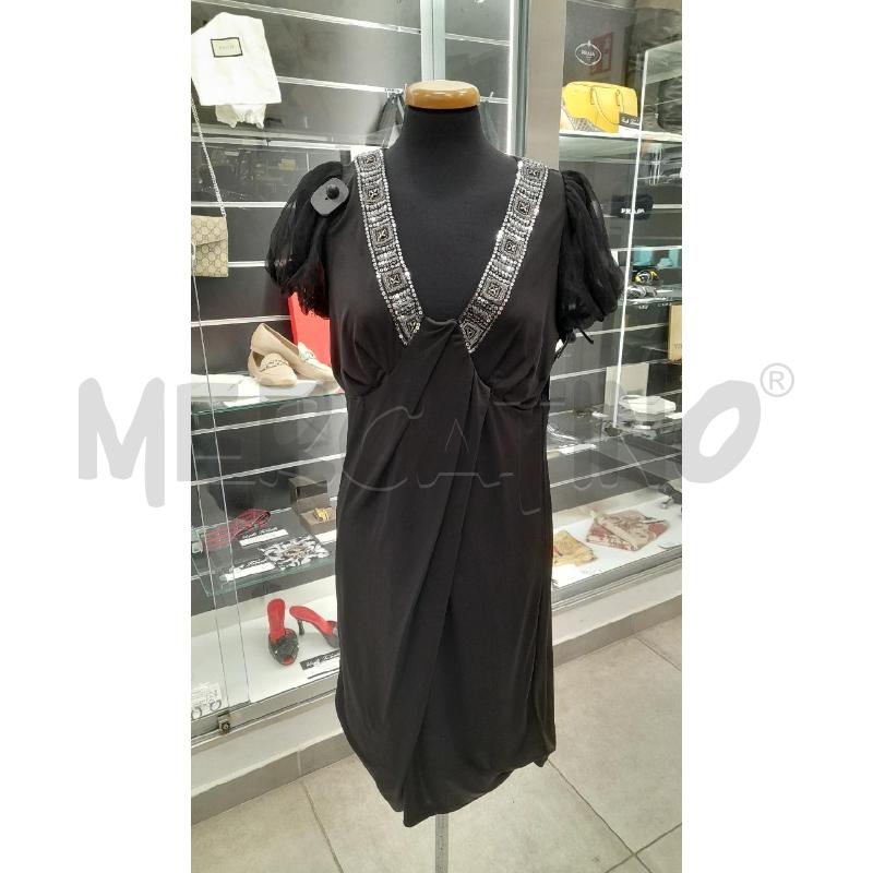 VESTITO D SCERVINO STREET NERO CON APPLICAZIONI | Mercatino dell'Usato Roma viale tirreno 1