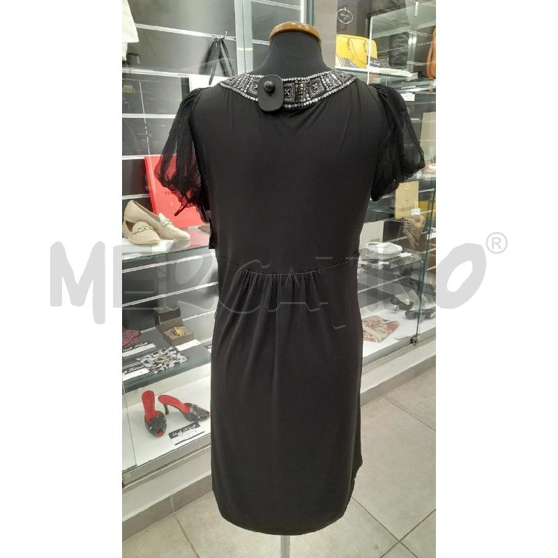 VESTITO D SCERVINO STREET NERO CON APPLICAZIONI | Mercatino dell'Usato Roma viale tirreno 2