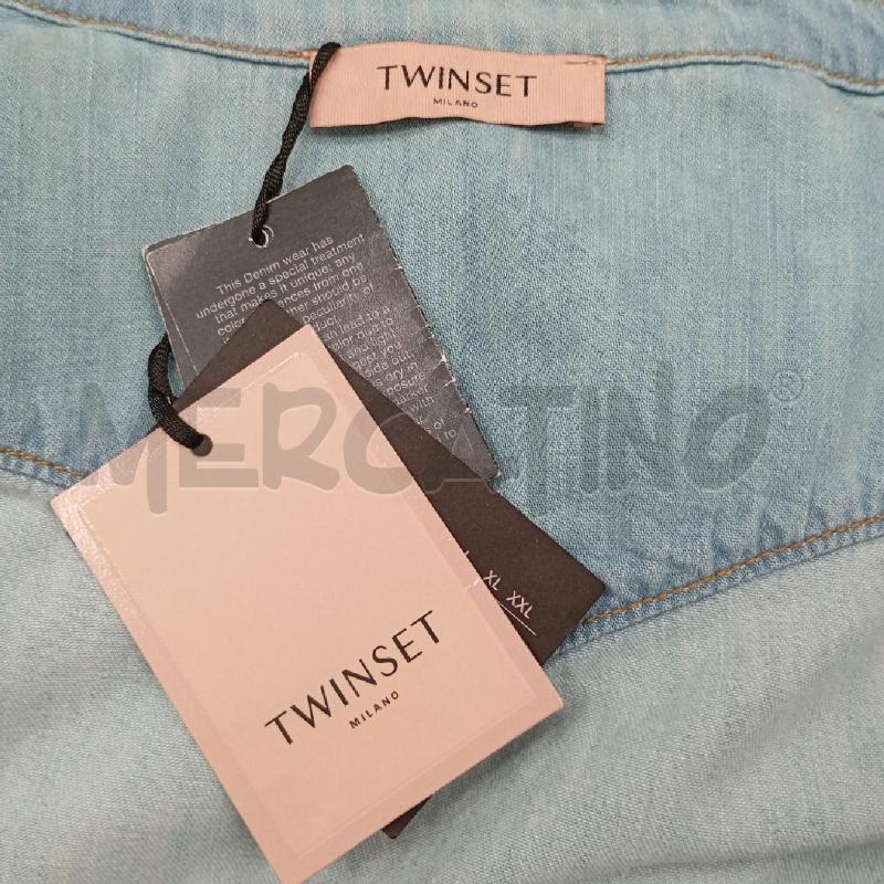 VESTITO D TWINSET CHEMISIERE DENIM FARFALLE COL COLLETTO  | Mercatino dell'Usato Roma viale tirreno 4