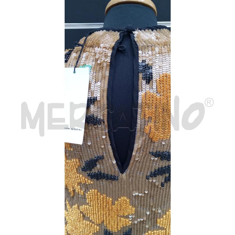 VESTITO LIVIANA CONTI PAILLETTES  ARAN BEI NE VE ACQ BASE VELL  | Mercatino dell'Usato Roma viale tirreno 3