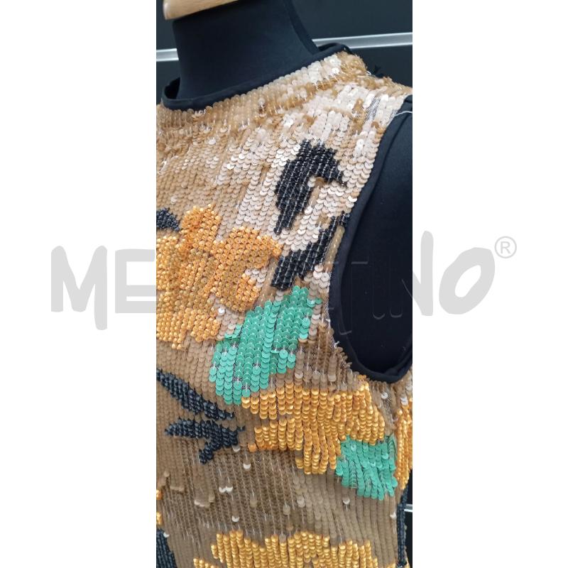 VESTITO LIVIANA CONTI PAILLETTES  ARAN BEI NE VE ACQ BASE VELL  | Mercatino dell'Usato Roma viale tirreno 4