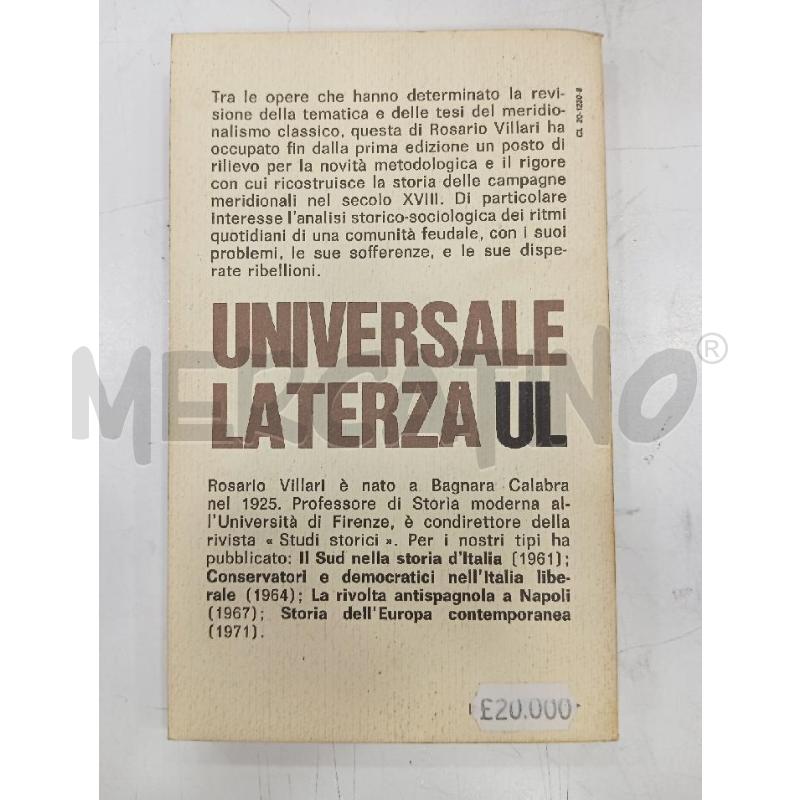 VILLARI MEZZOGIORNO E CONTADINI NELL'ETÀ MODERNA | Mercatino dell'Usato Roma viale tirreno 2