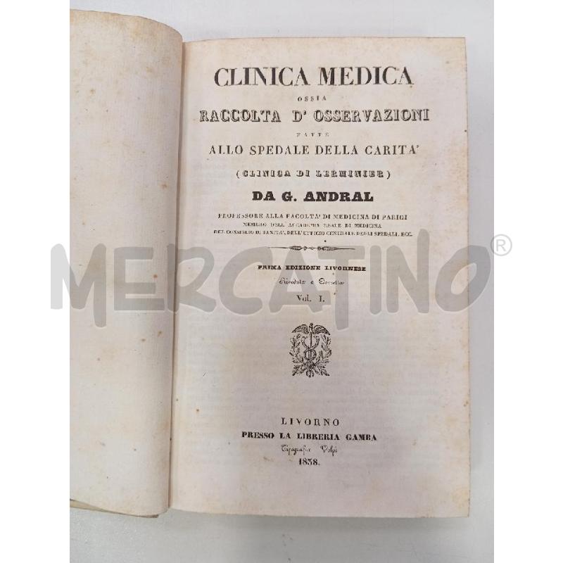 VINT ANDRAL CLINICA MEDICA OSSIA RACCOLTA D'OSSERVAZIONI | Mercatino dell'Usato Roma viale tirreno 2
