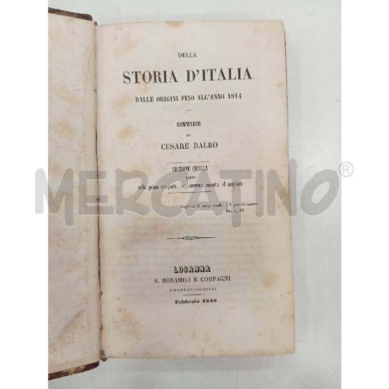 VINT BALBO STORIA D'ITALIA | Mercatino dell'Usato Roma viale tirreno 2