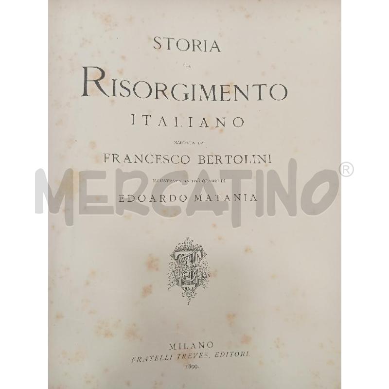 VINT BERTOLINI STORIA DEL RISORGIMENTO ITALIANO  | Mercatino dell'Usato Roma viale tirreno 2