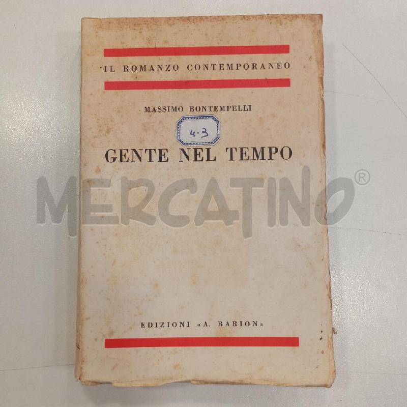 VINT BONTEMPELLI GENTE NEL TEMPO | Mercatino dell'Usato Roma viale tirreno 1