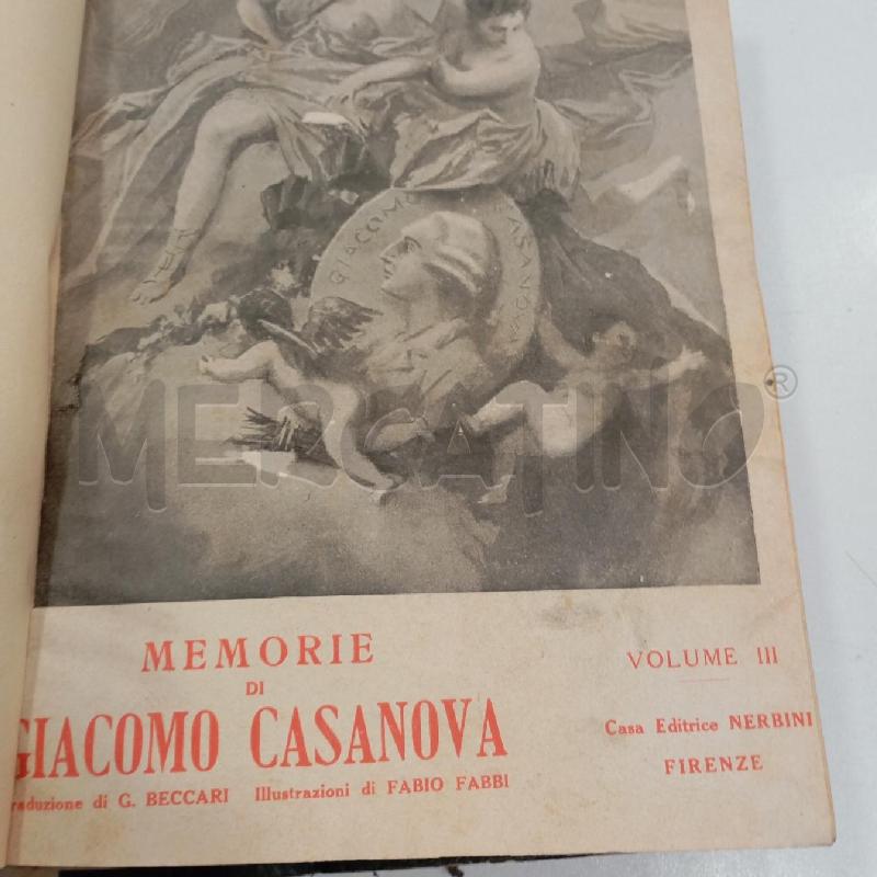 VINT MEMORIE DI CASANOVA NERBINI IN 2 VOLUMI | Mercatino dell'Usato Roma viale tirreno 4