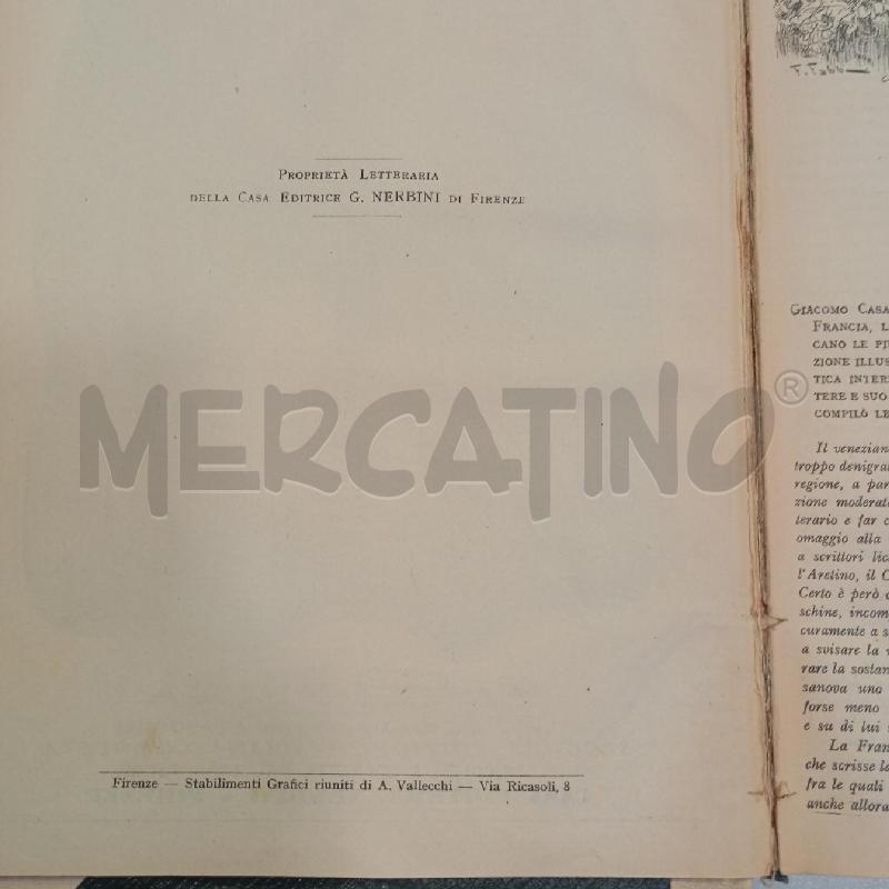 VINT MEMORIE DI CASANOVA NERBINI IN 2 VOLUMI | Mercatino dell'Usato Roma viale tirreno 5