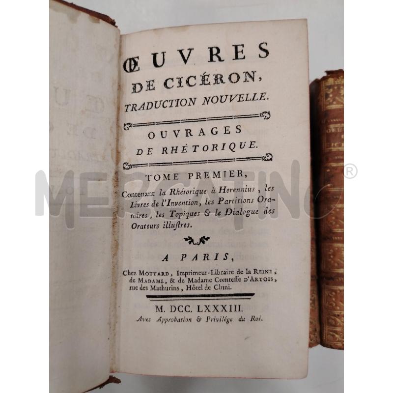 VINT OEVRES DE CICERON 1-8 PARIS CHEZ MOUTARD | Mercatino dell'Usato Roma viale tirreno 2
