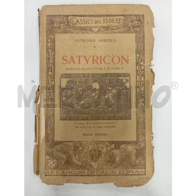 VINT PETRONIO SATYRICON FORMIGGINI EDITORE 1920 | Mercatino dell'Usato Roma viale tirreno 1