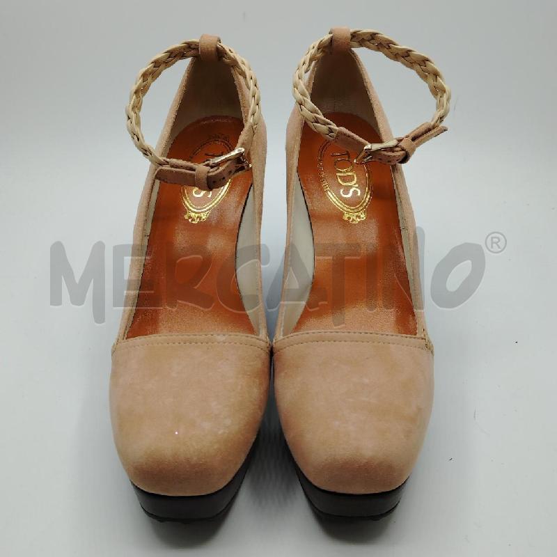 ZEPPA TOD'S SCATOLA CARNE CHIARO PLATFORM IN GOMMA  | Mercatino dell'Usato Roma viale tirreno 1