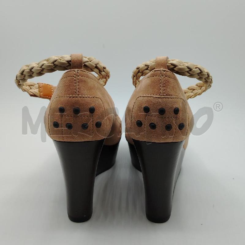 ZEPPA TOD'S SCATOLA CARNE CHIARO PLATFORM IN GOMMA  | Mercatino dell'Usato Roma viale tirreno 3