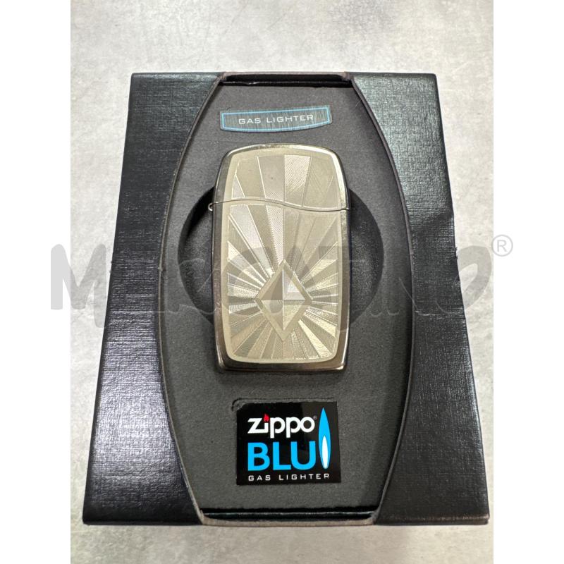 ACCENDINO ZIPPO BLU VERTICAL GOLD | Mercatino dell'Usato Roma montemario 1