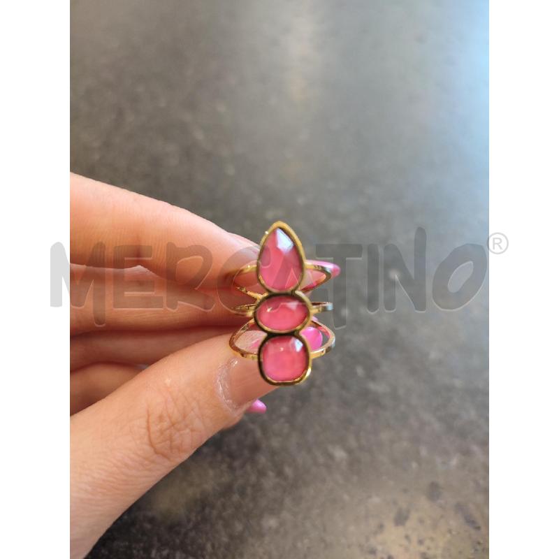 ANELLO DONNA RAGGI TRE FILI PIETRE ROSSE  | Mercatino dell'Usato Roma montemario 4