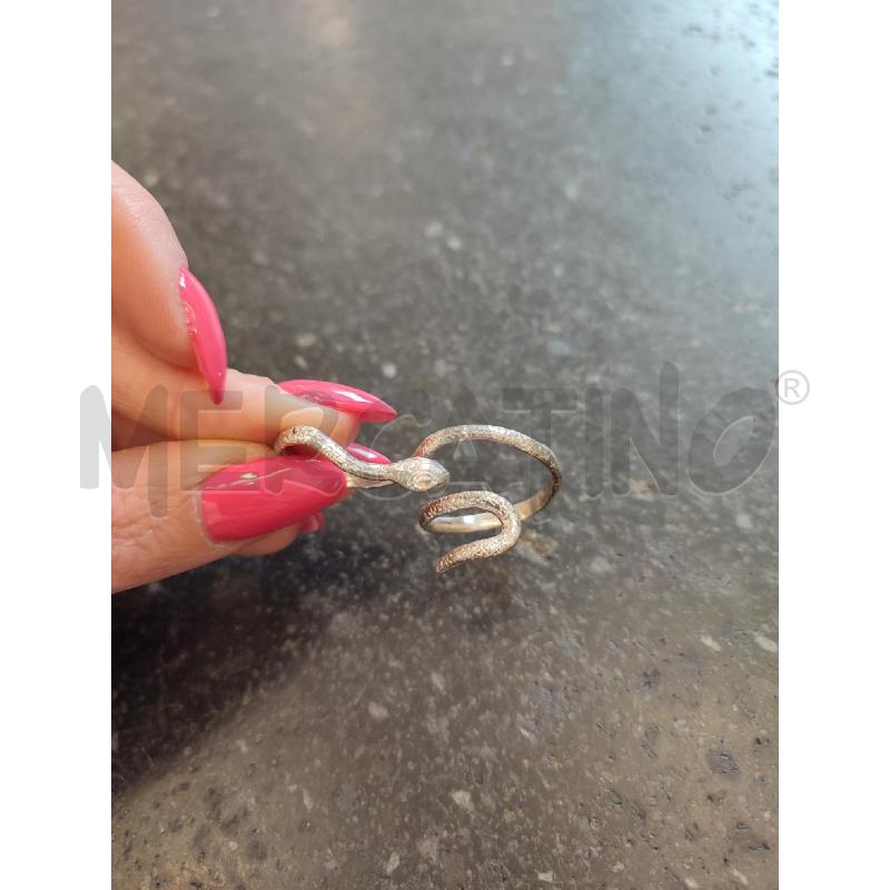 ANELLO DONNA SERPENTE ACCIAIO BERNARD DELETTREZ | Mercatino dell'Usato Roma montemario 1