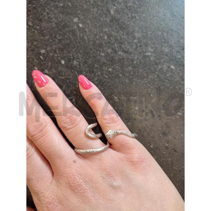 ANELLO DONNA SERPENTE ACCIAIO BERNARD DELETTREZ | Mercatino dell'Usato Roma montemario 2
