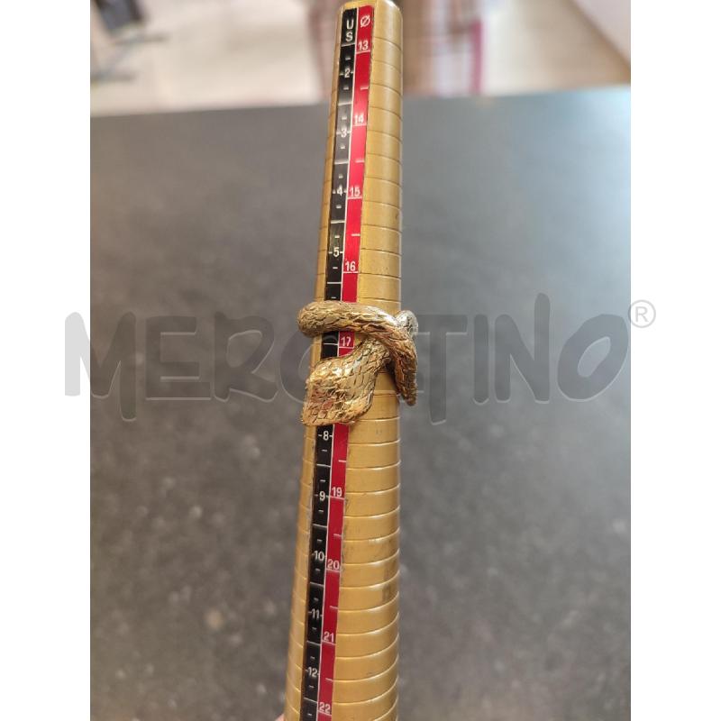 ANELLO DONNA SERPENTE DORATO BERNARD DELETTREZ | Mercatino dell'Usato Roma montemario 4