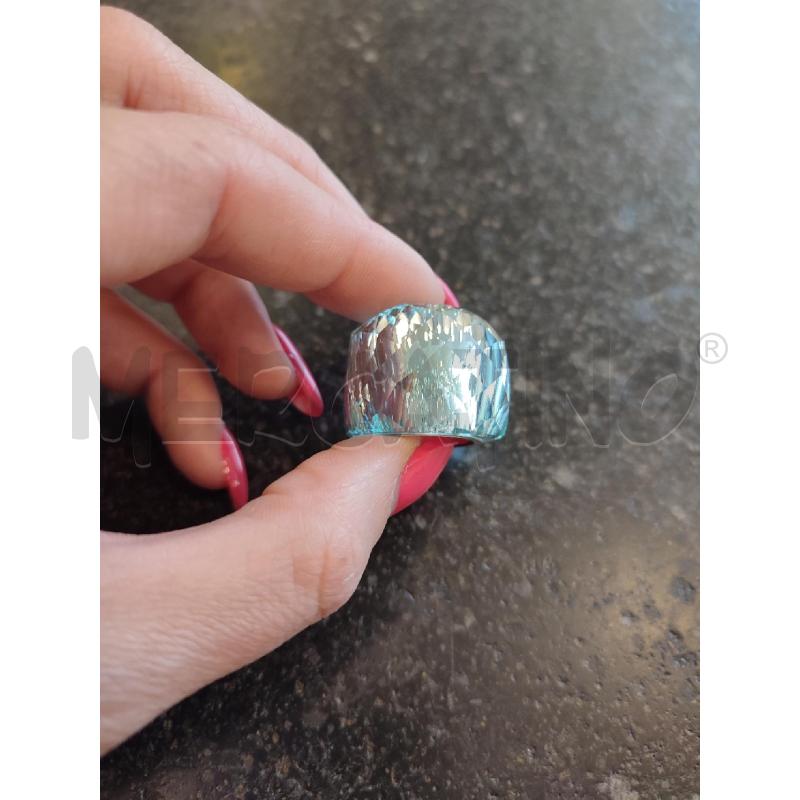 ANELLO DONNA SWAROVSKY NIRVANA AZZURRO  | Mercatino dell'Usato Roma montemario 1