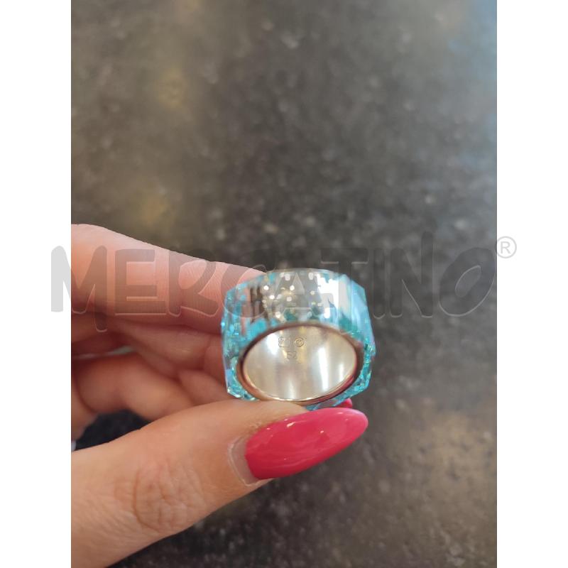 ANELLO DONNA SWAROVSKY NIRVANA AZZURRO  | Mercatino dell'Usato Roma montemario 3