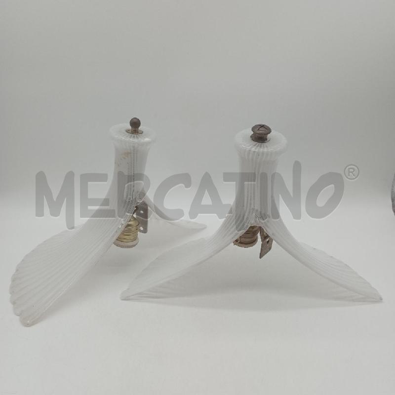 APPLIQUE COPPIA MURANO RETICELLO  | Mercatino dell'Usato Roma montemario 1