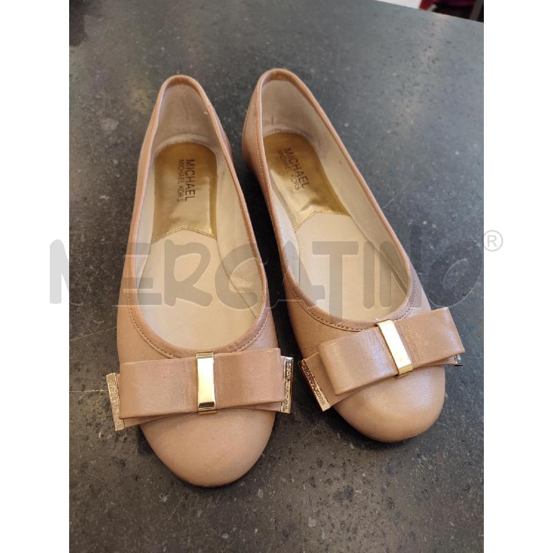 BALLERINA BEIGE MICHAEL KORS FIOCCO DORATO | Mercatino dell'Usato Roma montemario 1
