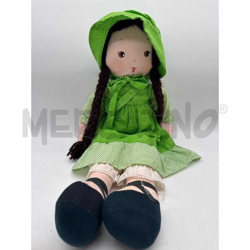 BAMBOLA DI PEZZA VESTITO VERDE | Mercatino dell'Usato Roma montemario 1