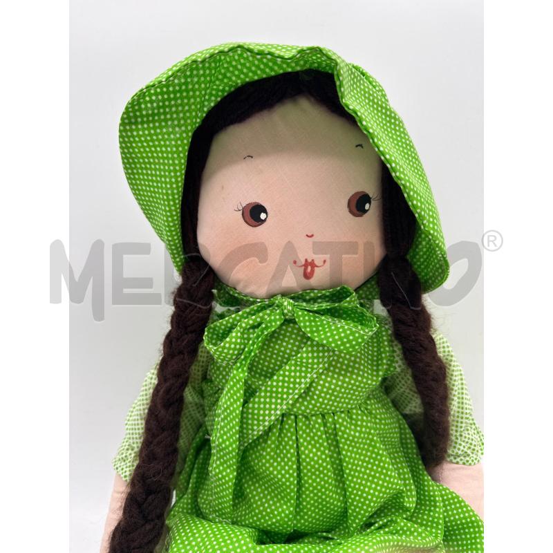 BAMBOLA DI PEZZA VESTITO VERDE | Mercatino dell'Usato Roma montemario 2