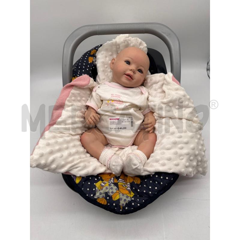BAMBOLA REBORN GUCA VESTITO BIANCO | Mercatino dell'Usato Roma montemario 1