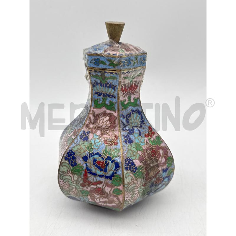 BARATTOLINO CLOISONNE BLU FIORI | Mercatino dell'Usato Roma montemario 1