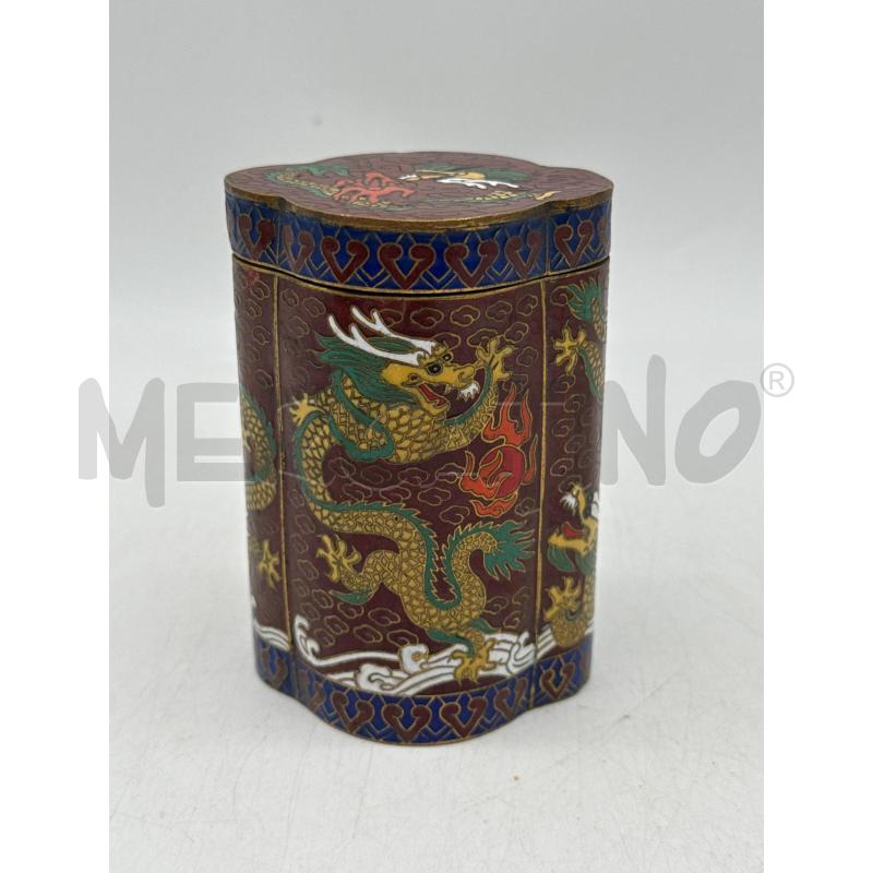 BARATTOLO CLOISONNE ROSSO DRAGONE  | Mercatino dell'Usato Roma montemario 1