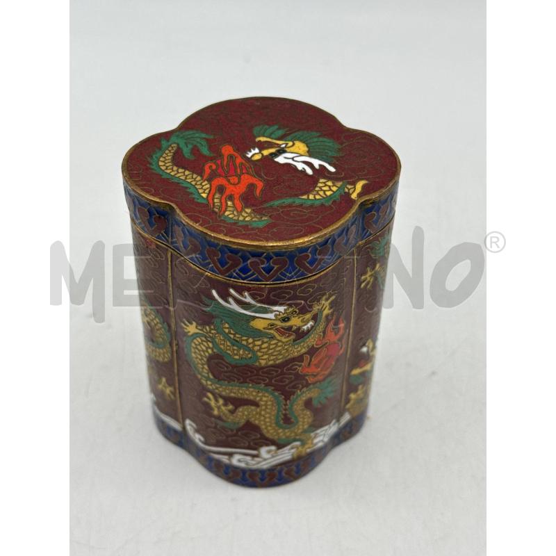 BARATTOLO CLOISONNE ROSSO DRAGONE  | Mercatino dell'Usato Roma montemario 2