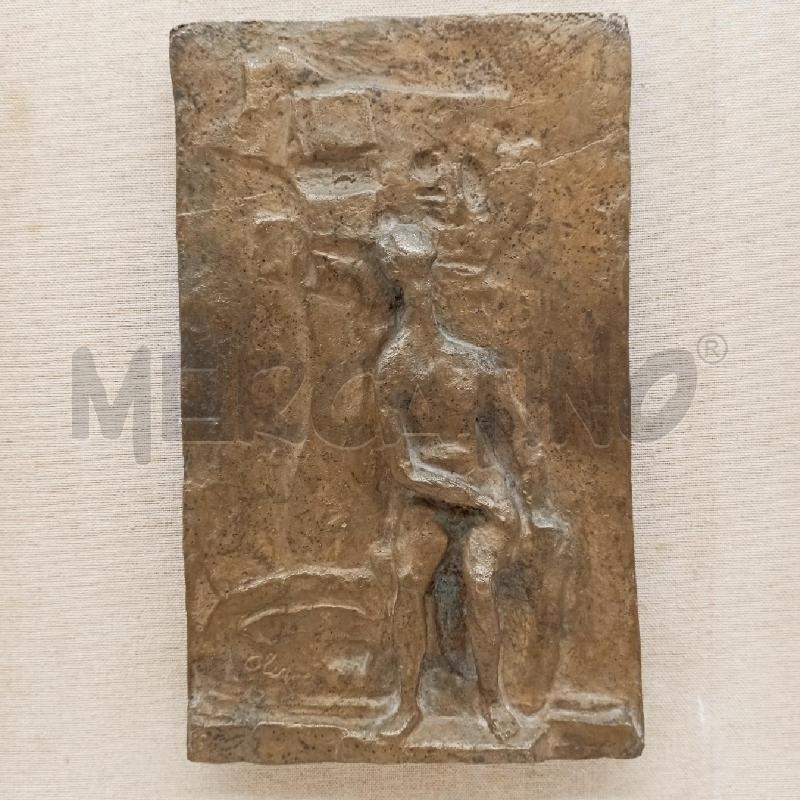 BASSORILIEVO BRONZO FIRMA OLIVO UOMO | Mercatino dell'Usato Roma montemario 2