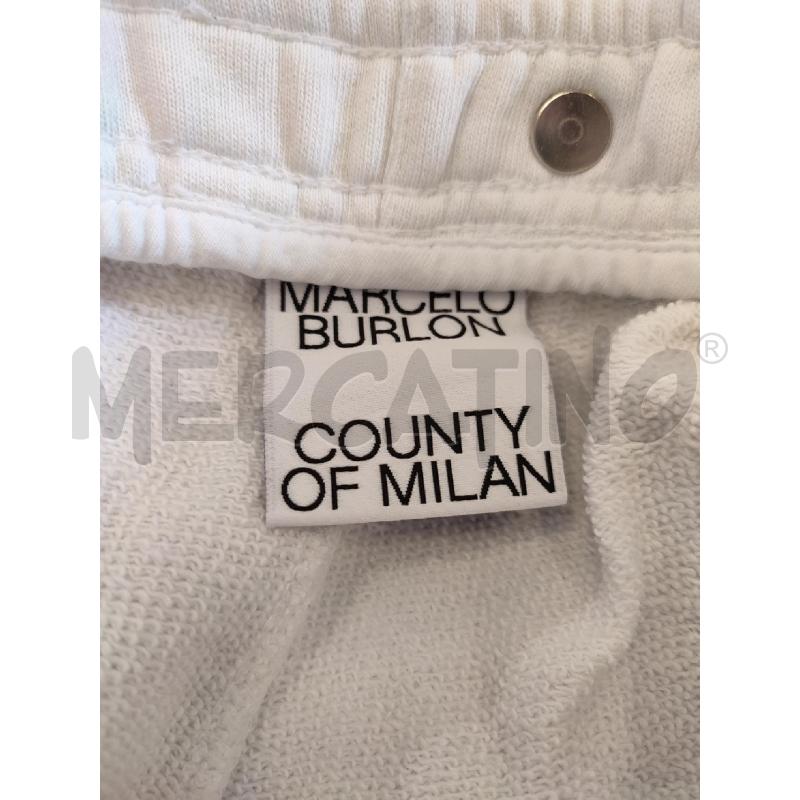 BERMUDA UOMO BIANCO BLU MARCELO BURLON | Mercatino dell'Usato Roma montemario 2