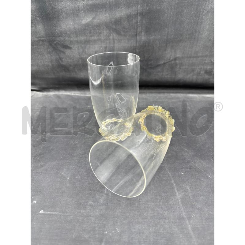 BICCHIERI NASON MORETTI MURANO ORO 11PZ | Mercatino dell'Usato Roma montemario 1
