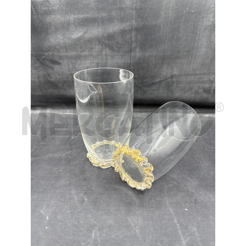 BICCHIERI NASON MORETTI MURANO ORO 11PZ | Mercatino dell'Usato Roma montemario 2
