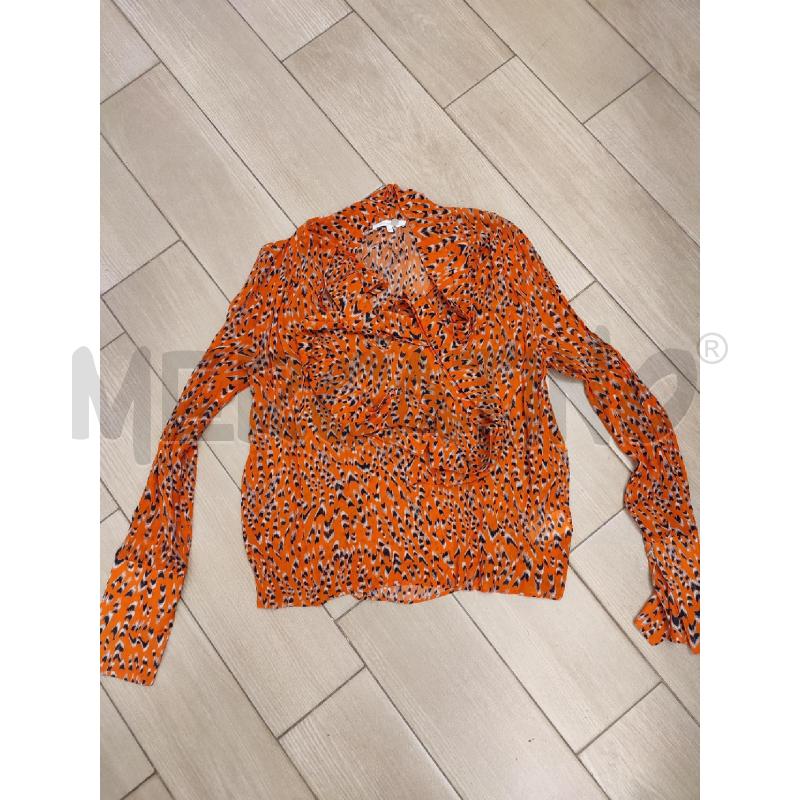 BLUSA DONNA ARANCIO PATRIZIA PEPE MACCHIE GRIGIE | Mercatino dell'Usato Roma montemario 1