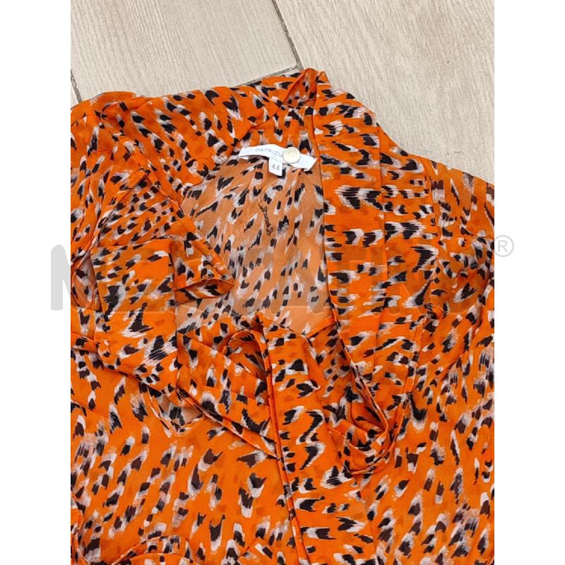 BLUSA DONNA ARANCIO PATRIZIA PEPE MACCHIE GRIGIE | Mercatino dell'Usato Roma montemario 2