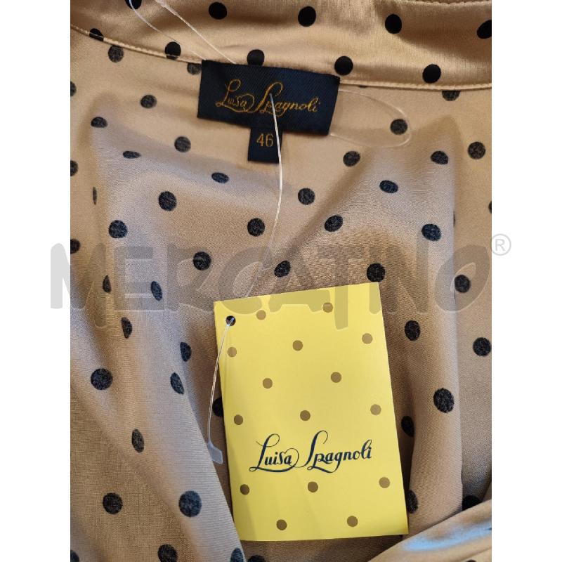 BLUSA DONNA BEIGE LUISA SPAGNOLI POIS NERI | Mercatino dell'Usato Roma montemario 2