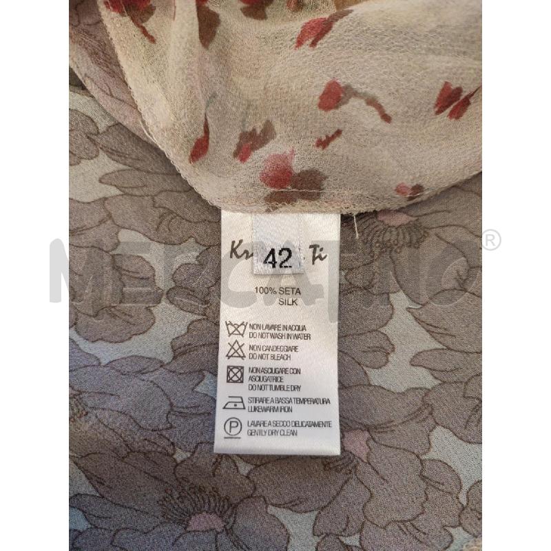BLUSA DONNA BEIGE  KRISTINA TI FIORI SETA | Mercatino dell'Usato Roma montemario 3