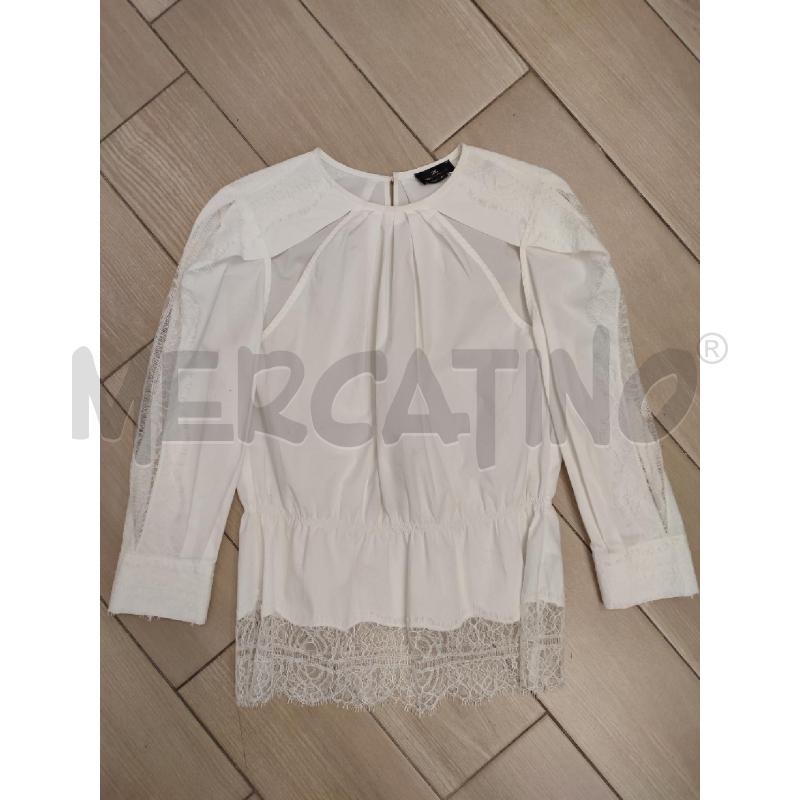 BLUSA DONNA BIANCA PIZZO ELISABETTA FRANCHI | Mercatino dell'Usato Roma montemario 1