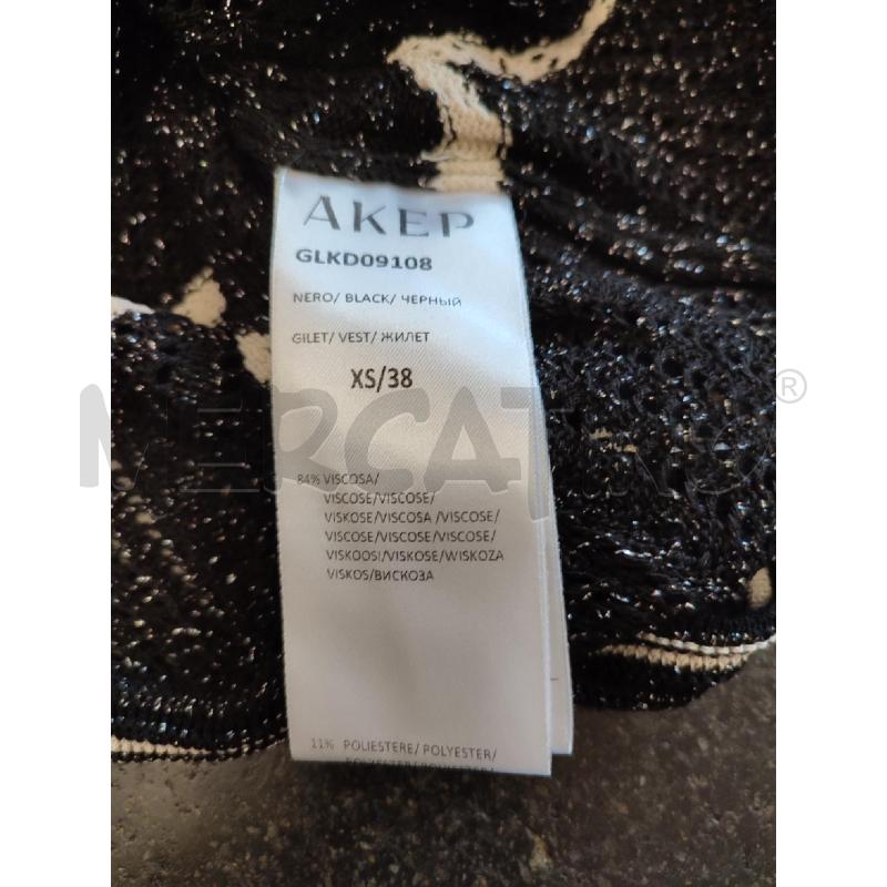 BLUSA DONNA NERA BIANCA AKEP LUREX | Mercatino dell'Usato Roma montemario 3