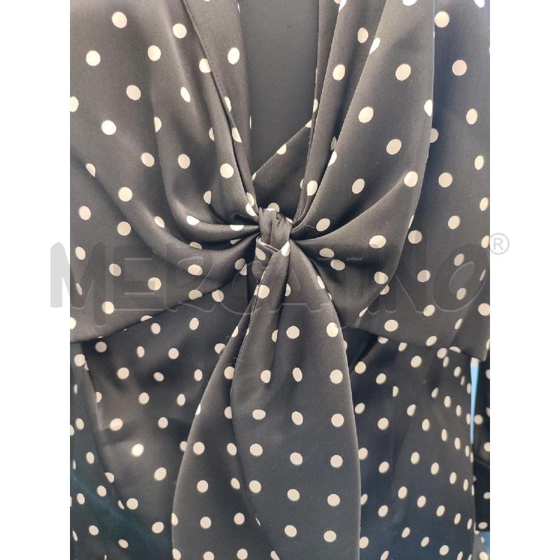 BLUSA DONNA NERA LUISA SPAGNOLI POIS BIANCHI | Mercatino dell'Usato Roma montemario 2