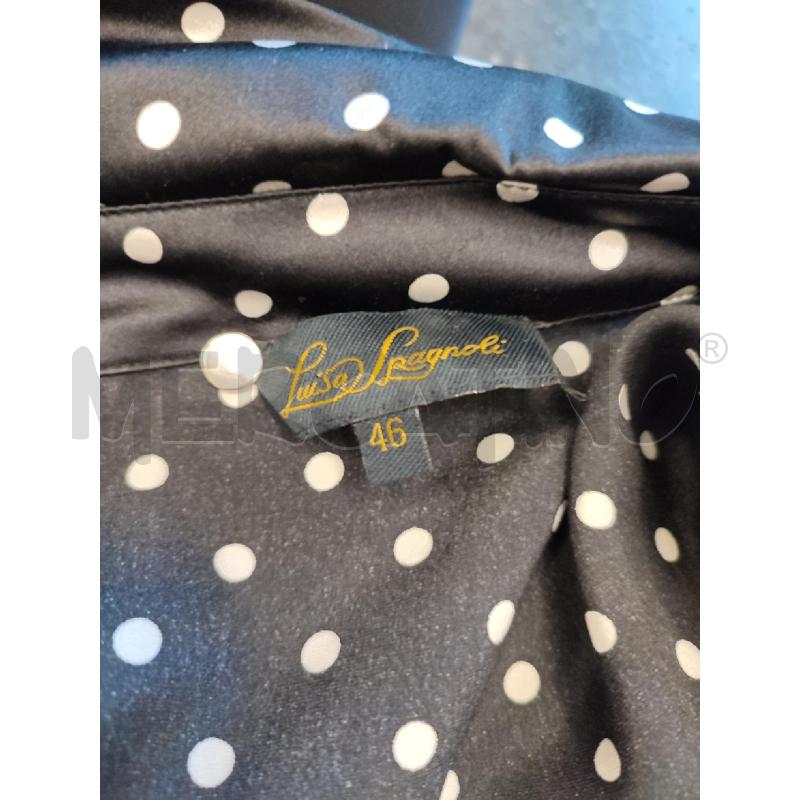 BLUSA DONNA NERA LUISA SPAGNOLI POIS BIANCHI | Mercatino dell'Usato Roma montemario 3