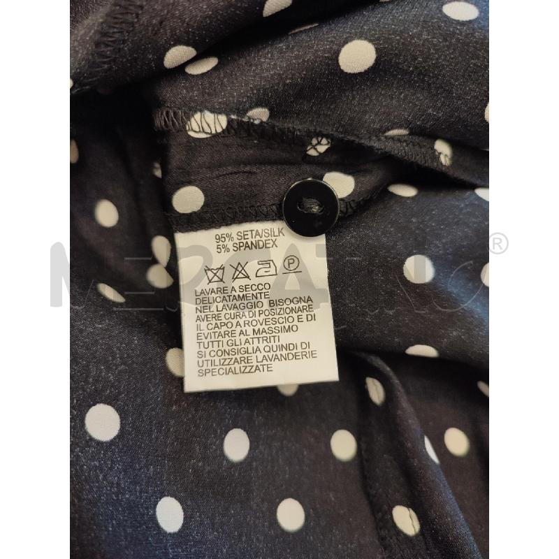 BLUSA DONNA NERA LUISA SPAGNOLI POIS BIANCHI | Mercatino dell'Usato Roma montemario 4