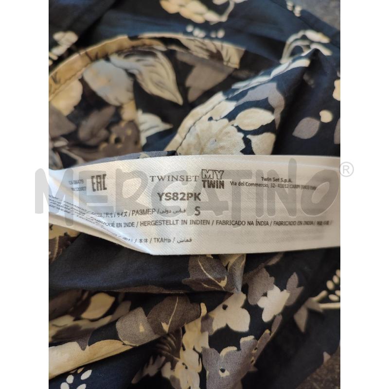 BLUSA DONNA TWIN SET NERA FIORI BEIGE | Mercatino dell'Usato Roma montemario 3