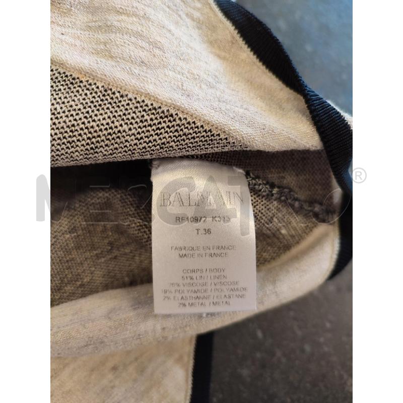 BODY DONNA BEIGE LUREX BALMAIN NERO | Mercatino dell'Usato Roma montemario 2
