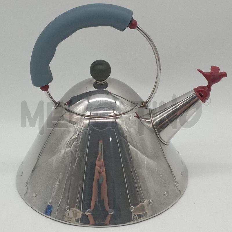 BOLLITORE ALESSI TAPPO UCCELLO MAN BLU | Mercatino dell'Usato Roma montemario 1