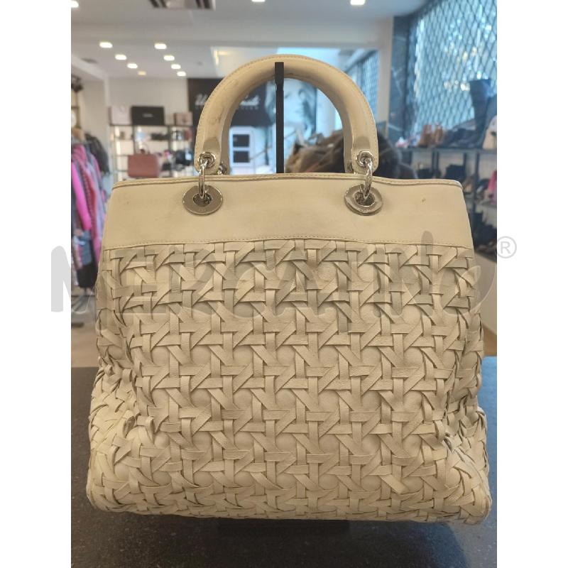 BORSA BIANCA CHRISTIAN DIOR INTRECCI 01-MA-0018 | Mercatino dell'Usato Roma montemario 2