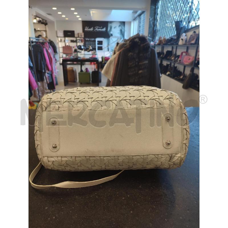 BORSA BIANCA CHRISTIAN DIOR INTRECCI 01-MA-0018 | Mercatino dell'Usato Roma montemario 3