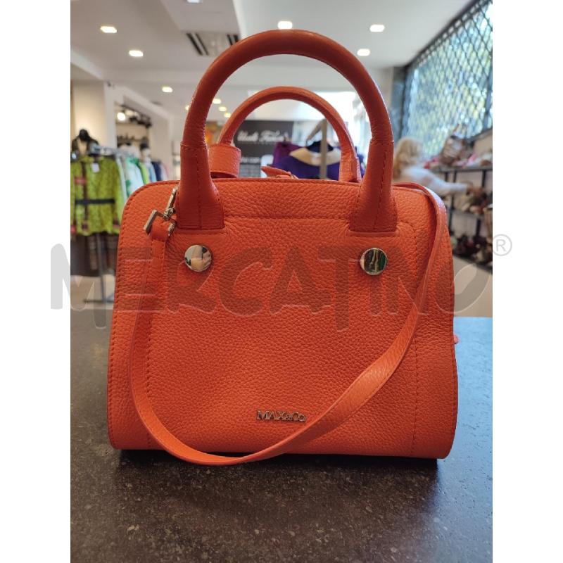 BORSA DONNA ARANCIO MAX E CO BAULETTO  +TRACOLLA  | Mercatino dell'Usato Roma montemario 1